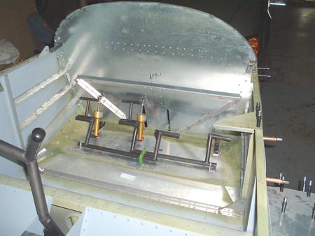 rudder pedals installed